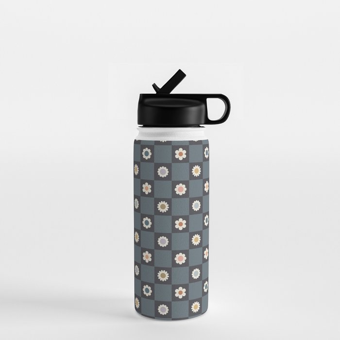 Daisy Checkerboard Water Bottle Gallery Image 1