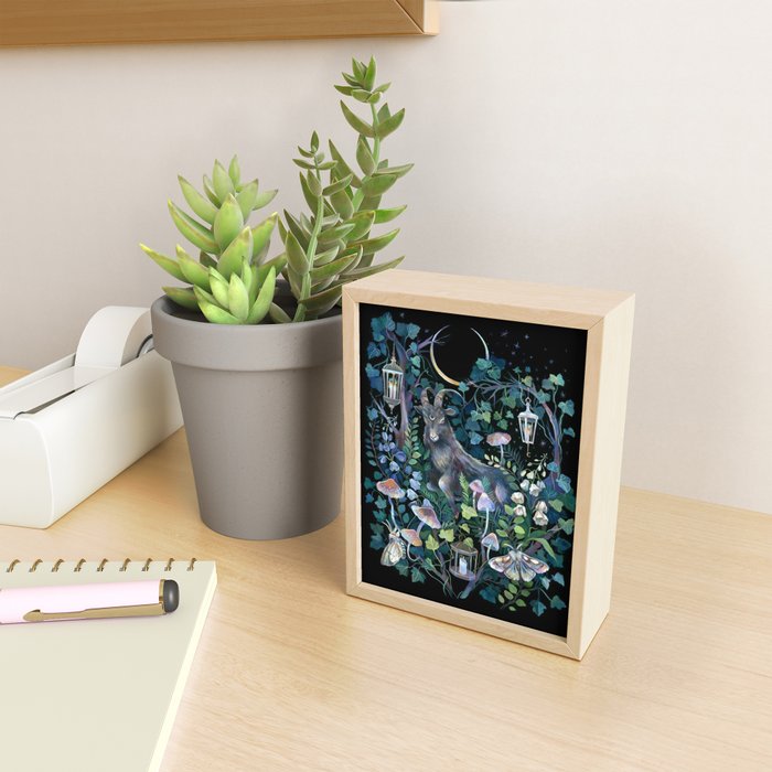 Black Goat Moon Garden Mini Art Print Gallery Image 2