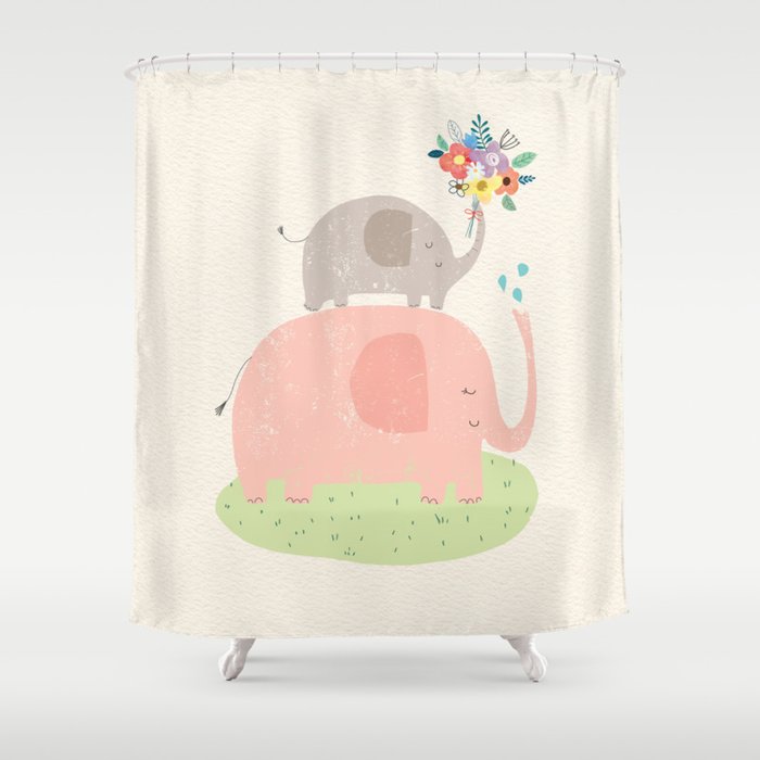 Elephants Shower Curtain Gallery Image 1