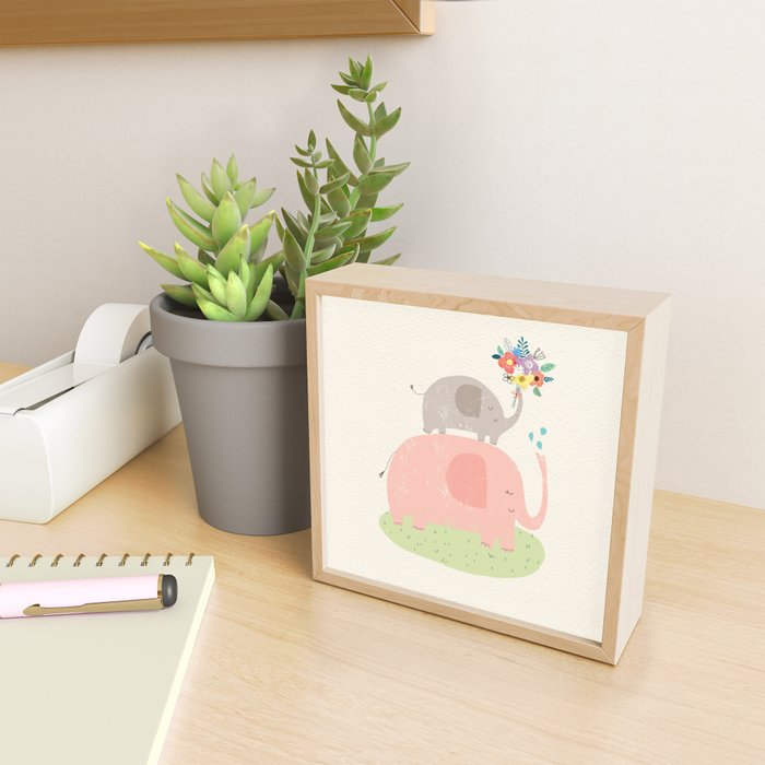 Elephants Mini Art Print Gallery Image 2