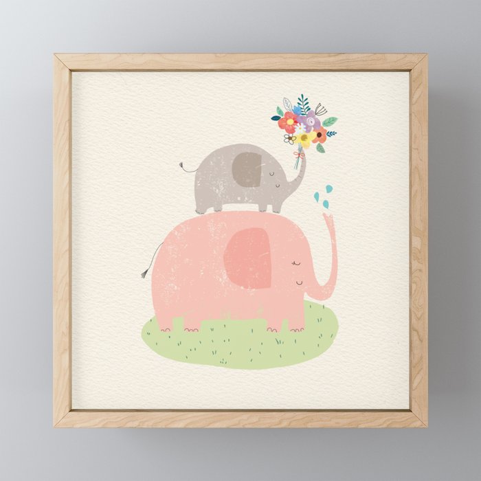 Elephants Mini Art Print Gallery Image 1