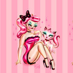 Smitten Kitten Pinup Doll Coffee Mug Gallery Image 2