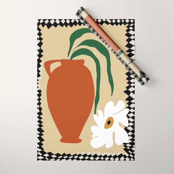 Happy flower fall pottery  Wrapping Paper Gallery Image 1