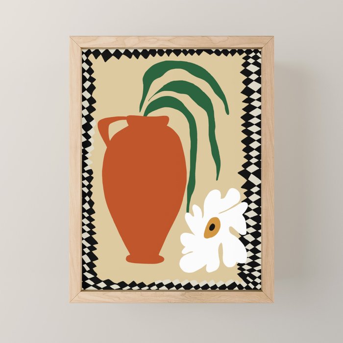 Happy flower fall pottery  Mini Art Print Gallery Image 1