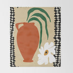 Happy flower fall pottery  Throw Blanket Gallery Image 2