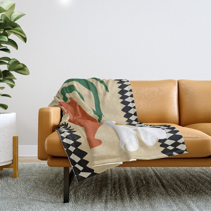 Happy flower fall pottery  Throw Blanket Gallery Image 1