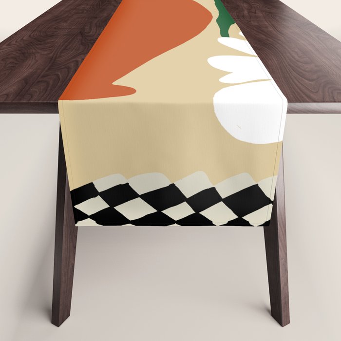 Happy flower fall pottery  Table Runner Gallery Image 1