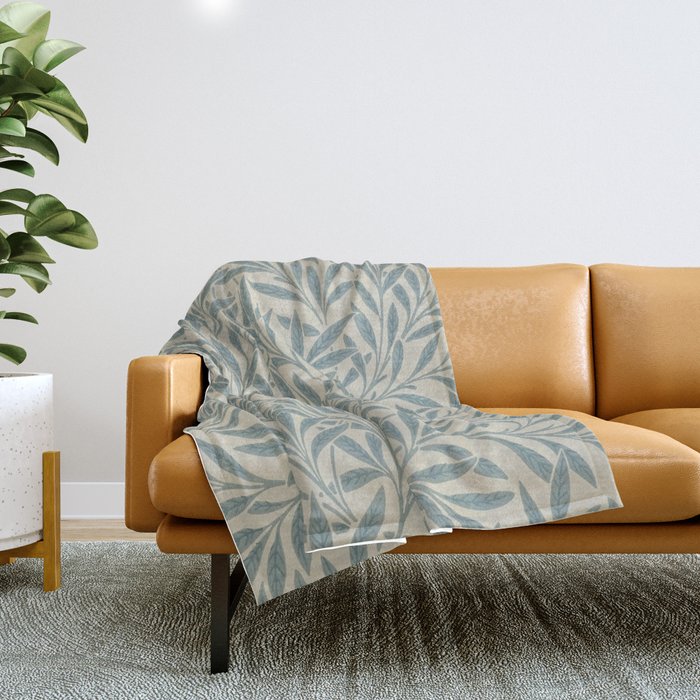 William Morris Willow Slate Throw Blanket Gallery Image 1