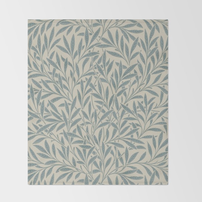 William Morris Willow Slate Throw Blanket Gallery Image 2