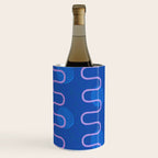Abstract Fields in Navy Blue & Pastel Pink Wine Chiller Gallery Image 1