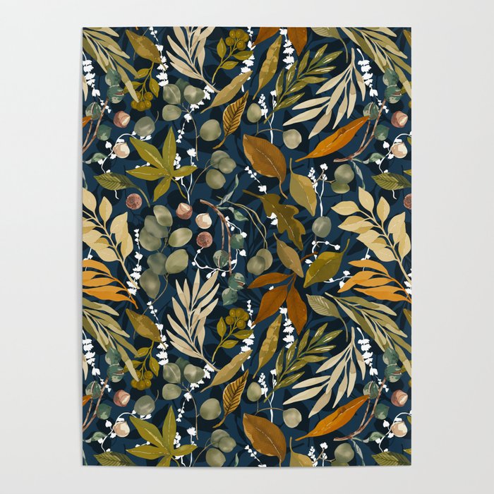 Fall leafy nature dark A Poster Gallery Image 1