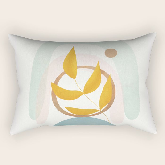 Soft Abstract Shapes 14 Rectangular Pillow Gallery Image 1