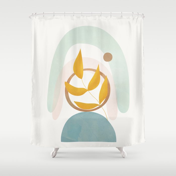 Soft Abstract Shapes 14 Shower Curtain Gallery Image 1