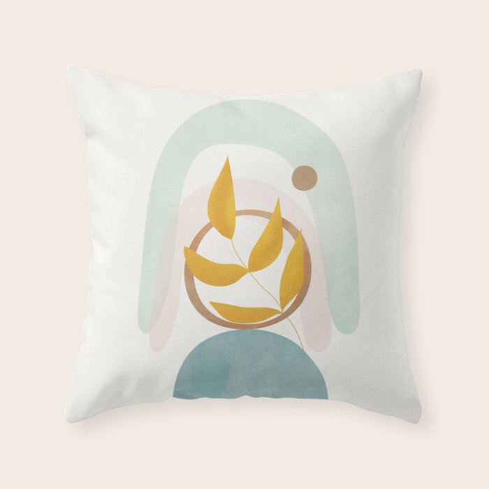 Soft Abstract Shapes 14 Throw Pillow Gallery Image 6