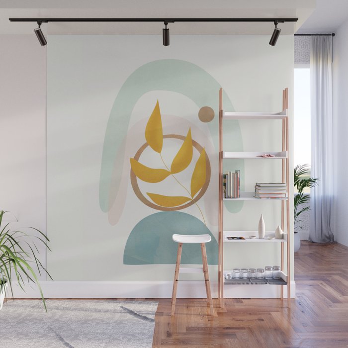 Soft Abstract Shapes 14 Wall Mural Gallery Image 1