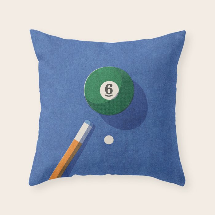 BALLS / Billiards - ball 6 I Throw Pillow Gallery Image 6