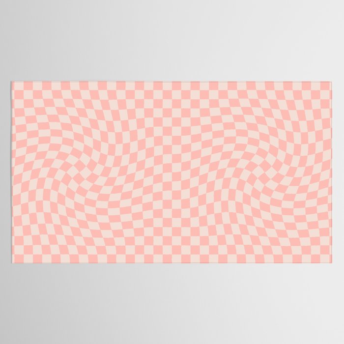 Check VII - Pink Twist â Checkerboard Print Tablecloth Gallery Image 2
