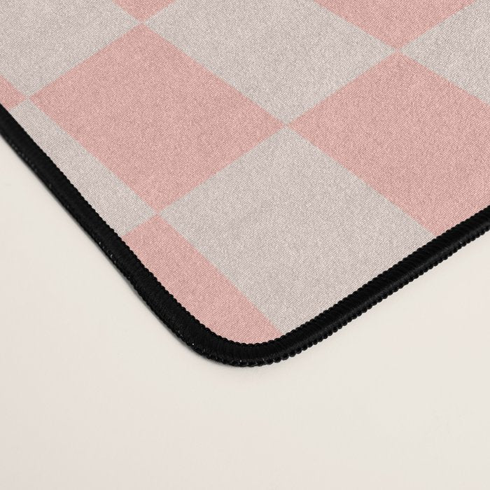 Check VII - Pink Twist â Checkerboard Print Desk Mat Gallery Image 4