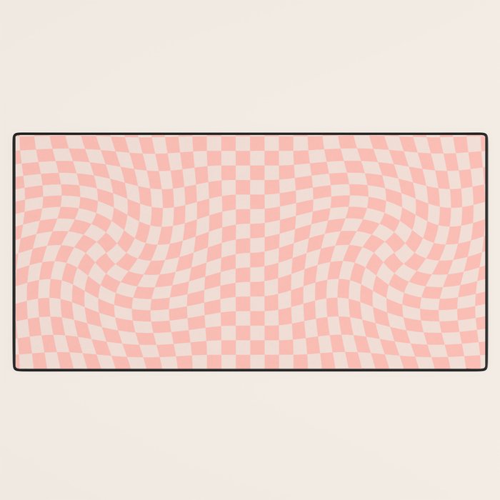 Check VII - Pink Twist â Checkerboard Print Desk Mat Gallery Image 3