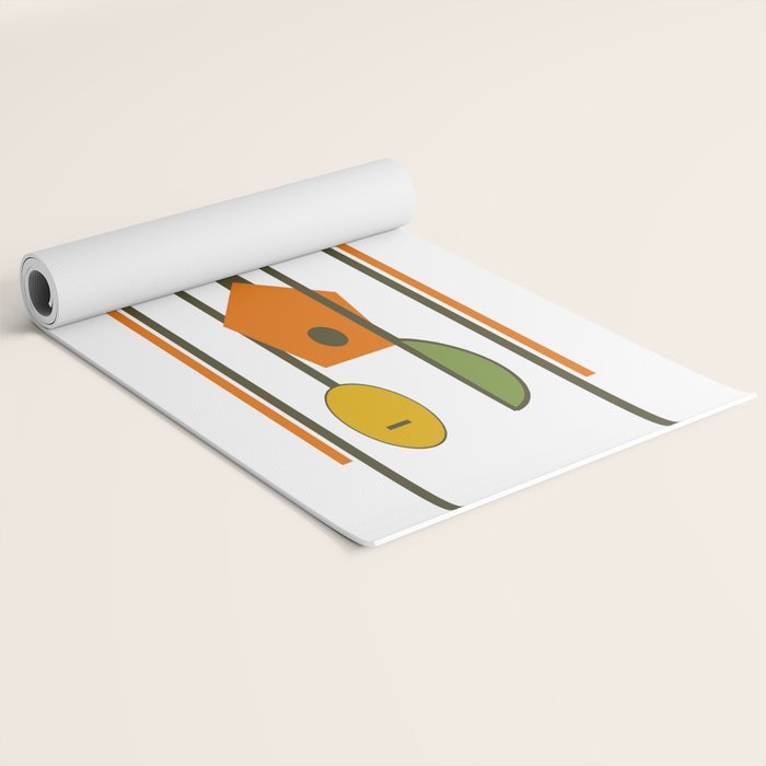 Mid-Century Modern Art Musical Strings Yoga Mat Gallery Image 2
