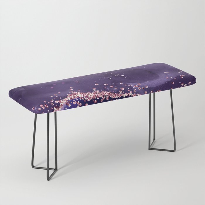 Glitter Agate Purple Pink Indigo Geode Marble Pattern Bench Gallery Image 1