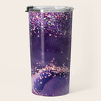 Glitter Agate Purple Pink Indigo Geode Marble Pattern Travel Mug Gallery Image 3