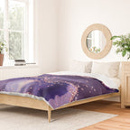 Glitter Agate Purple Pink Indigo Geode Marble Pattern Duvet Cover Gallery Image 2