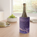 Glitter Agate Purple Pink Indigo Geode Marble Pattern Wine Chiller Gallery Image 4
