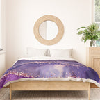 Glitter Agate Purple Pink Indigo Geode Marble Pattern Duvet Cover Gallery Image 3
