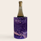 Glitter Agate Purple Pink Indigo Geode Marble Pattern Wine Chiller Gallery Image 1