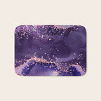 Glitter Agate Purple Pink Indigo Geode Marble Pattern Bath Mat Gallery Image 1
