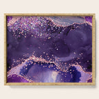 Glitter Agate Purple Pink Indigo Geode Marble Pattern Serving Tray Gallery Image 1