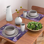 Glitter Agate Purple Pink Indigo Geode Marble Pattern Placemat Gallery Image 2