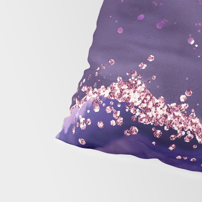 Glitter Agate Purple Pink Indigo Geode Marble Pattern Pillow Sham Gallery Image 4