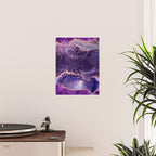 Glitter Agate Purple Pink Indigo Geode Marble Pattern Poster Gallery Image 2