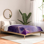 Glitter Agate Purple Pink Indigo Geode Marble Pattern Comforter Gallery Image 2