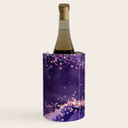 Glitter Agate Purple Pink Indigo Geode Marble Pattern Wine Chiller Gallery Image 2