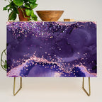 Glitter Agate Purple Pink Indigo Geode Marble Pattern Credenza Gallery Image 1