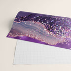 Glitter Agate Purple Pink Indigo Geode Marble Pattern Wrapping Paper Gallery Image 2