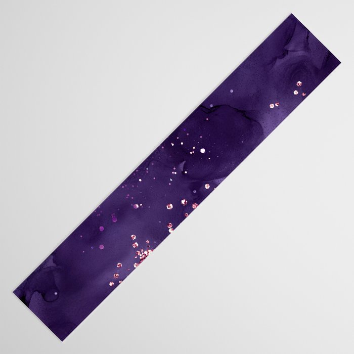 Glitter Agate Purple Pink Indigo Geode Marble Pattern Table Runner Gallery Image 3