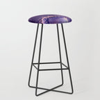 Glitter Agate Purple Pink Indigo Geode Marble Pattern Stool Gallery Image 1