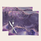 Glitter Agate Purple Pink Indigo Geode Marble Pattern Placemat Gallery Image 1