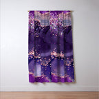 Glitter Agate Purple Pink Indigo Geode Marble Pattern Window Curtain Gallery Image 3