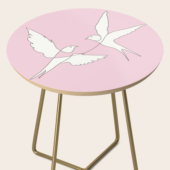 Two Swallows Line Art Side Table Gallery Image 2