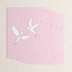 Two Swallows Line Art Wrapping Paper Gallery Image 3