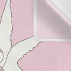 Two Swallows Line Art Wall Tapestry Gallery Image 3