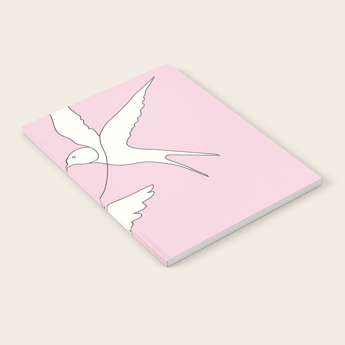 Two Swallows Line Art Notebook Gallery Image 2