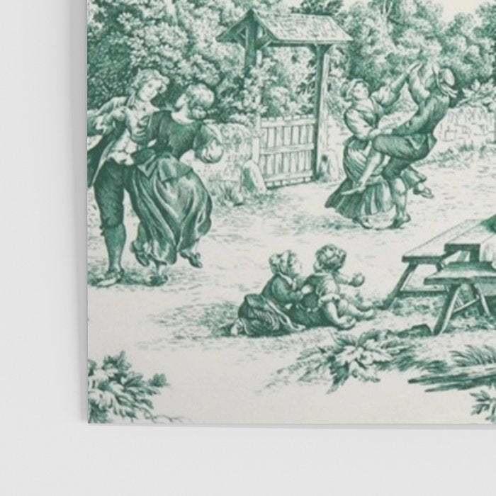 Green Toile de Jouy Poster Gallery Image 3
