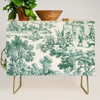 Green Toile de Jouy Credenza Gallery Image 1