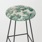 Green Toile de Jouy Stool Gallery Image 2